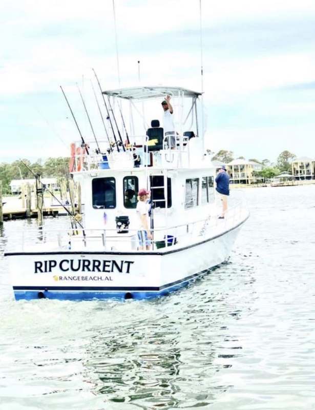 The Rip Current idling out of Perdido Pass