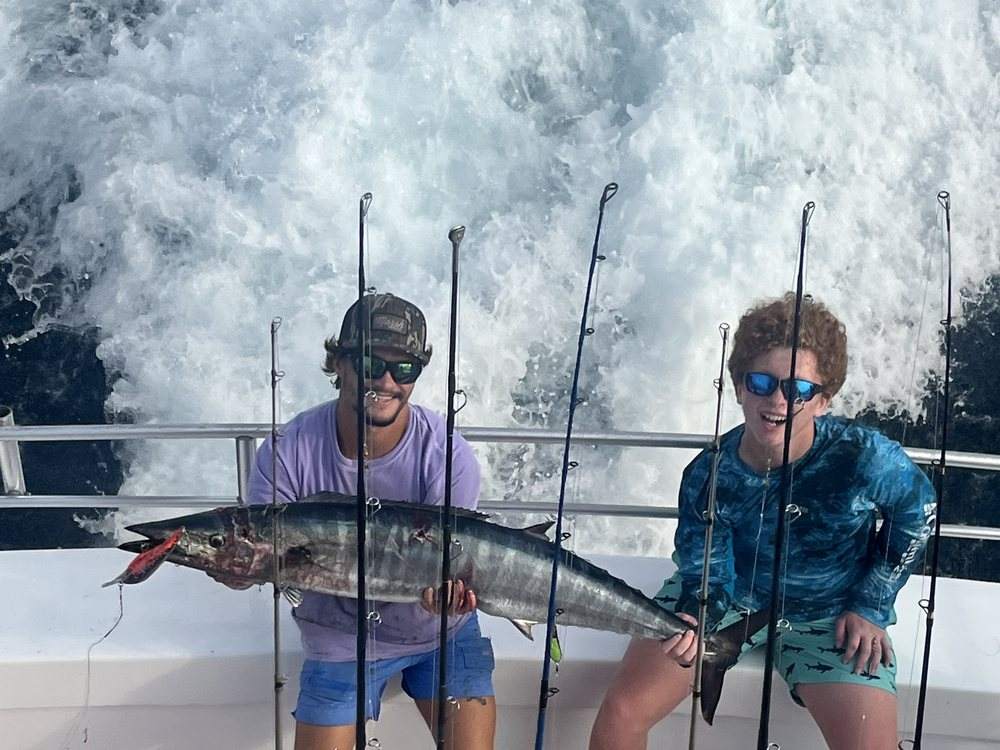A wahoo taken on the trolling spread